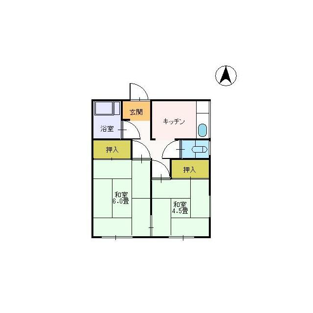 杉山アパート 1F号室 間取り