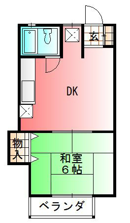 ロータスハイツ 102号室 間取り