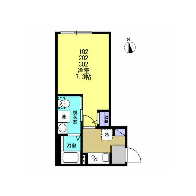 ベイルーム本厚木グラン 302号室 間取り