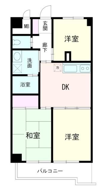 LAZ港南台 302号室 間取り
