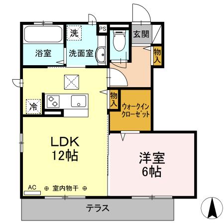 シンフォニー　A棟 102号室 間取り