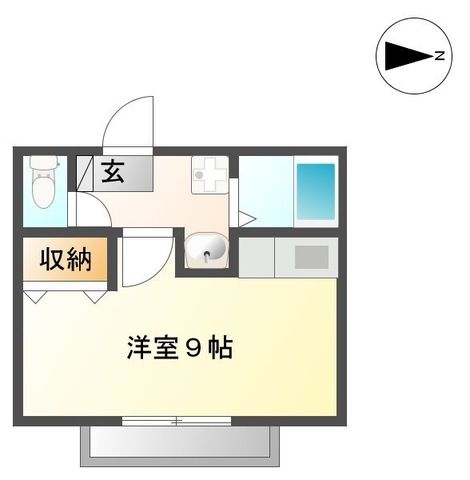 Elle 102号室 間取り