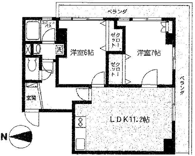 第2倉田ハイツ 201号室 間取り