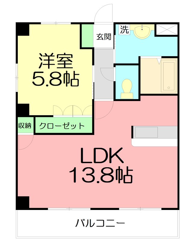 エテルナKAORU  205号室 間取り