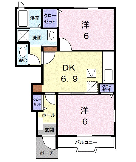 Ｍ・ラフィネ・ロジュマンＡ 102号室 間取り