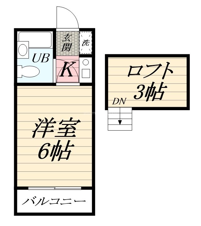 螢田ハイツ 1-3号室 間取り