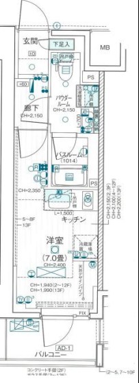 デュオステージ藤沢 1002号室 間取り