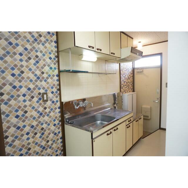 2口ガスコンロが設置できるタイプ!お料理しやすい サン・フォレットA キッチン