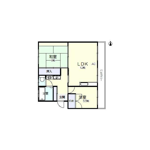 ファウンテンハイツ 202号室 間取り