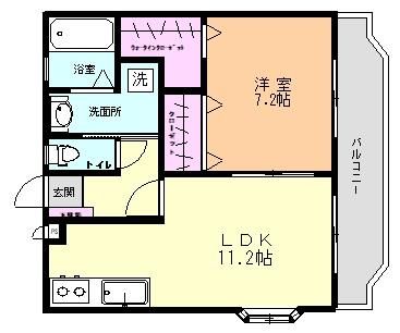 マンション東 205号室 間取り