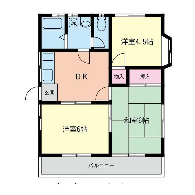 コーポさかや 201号室 間取り