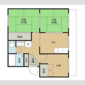 興津ハイツ 3-A号室 間取り