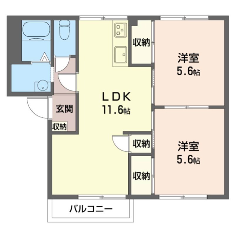 フレグランスＹ・Ｋ　Ⅰ 202号室 間取り