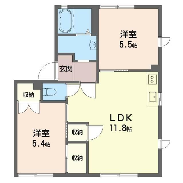 コーポ照木 101号室 間取り