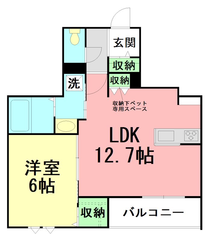 Breeze Yuigahama 102号室 間取り