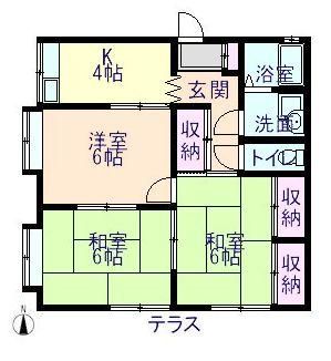 モスイハイツ 101号室 間取り