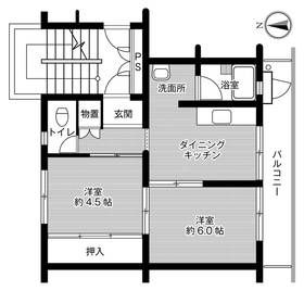 ビレッジハウス下島第二2号棟 210号室 間取り