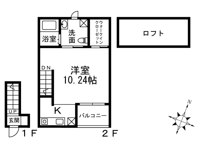 ローランド 202号室 間取り