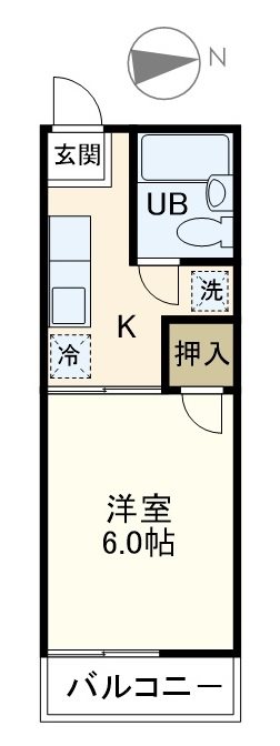 スカイパルB棟 B103号室 間取り