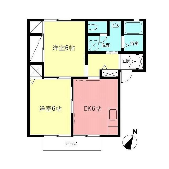 宮ノ下 103号室 間取り