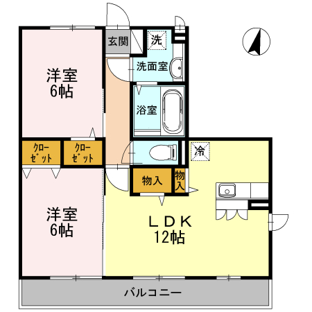 リーフガーデン Ⅱ 201号室 間取り