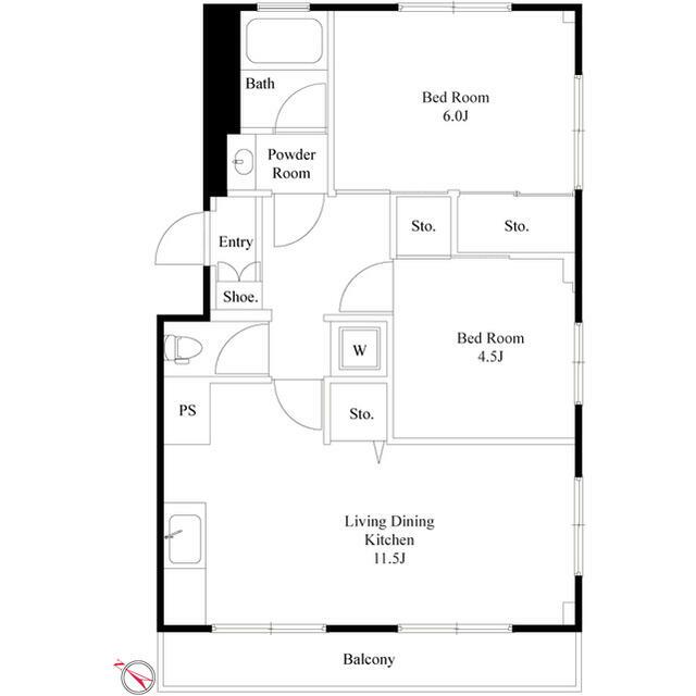 サンモール鳥居 0101号室 間取り
