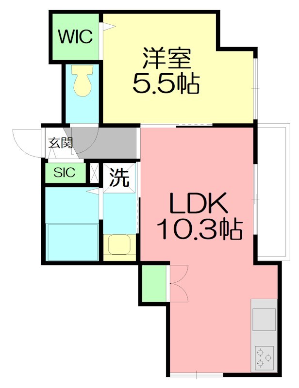 キャリアライズ湘南 402号室 間取り