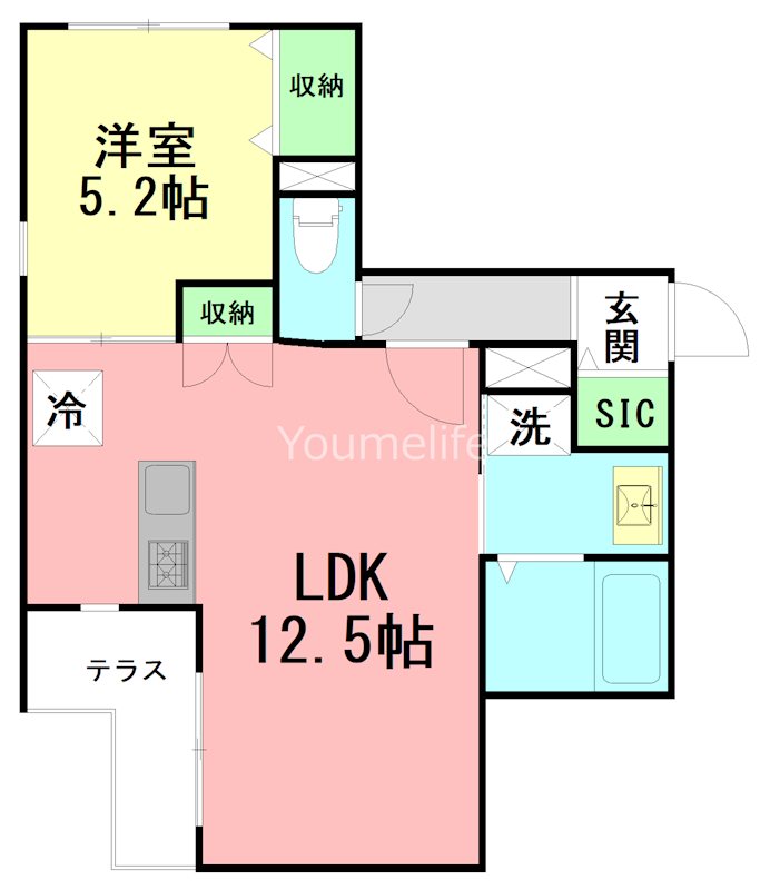 キャリアライズ湘南 101号室 間取り