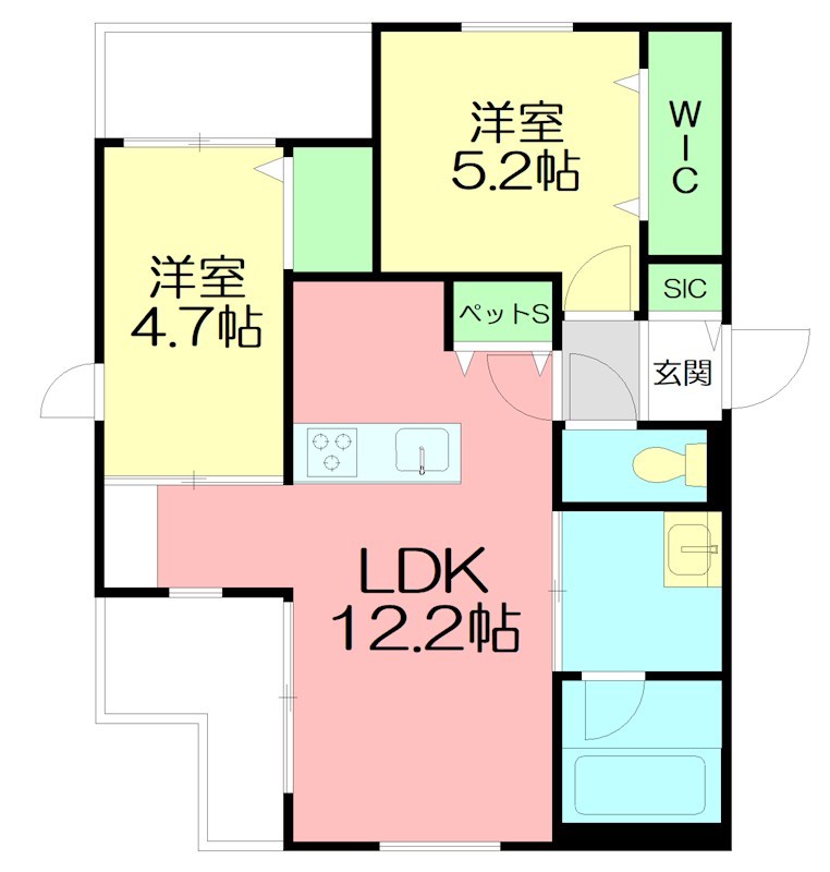 キャリアライズ湘南 301号室 間取り