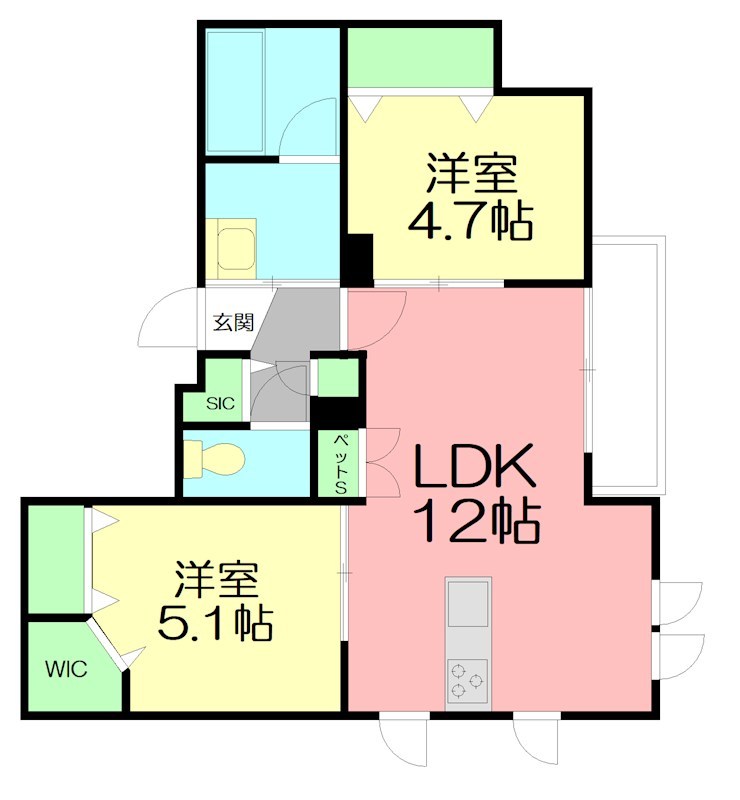 キャリアライズ湘南 302号室 間取り