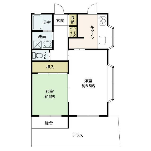 コンステレーション鵠沼 107号室 間取り