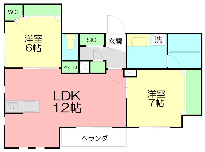 キャリアライズ湘南 202号室 間取り