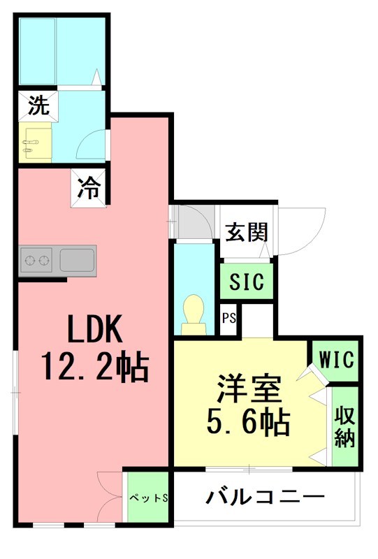 キャリアライズ湘南 102号室 間取り