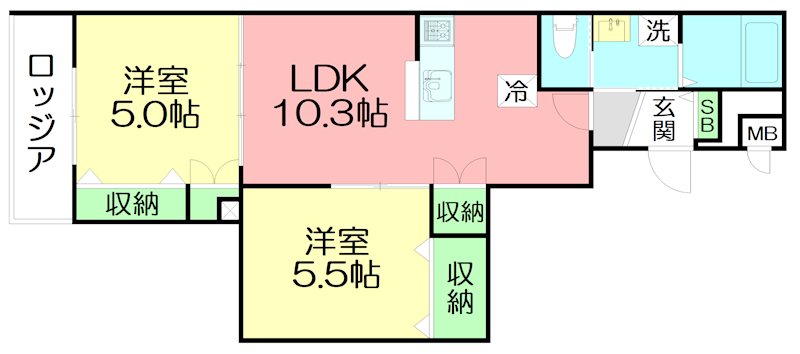 新築鶴見3LDK 201号室 間取り