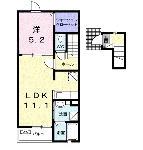 ココ・アンシー 202号室 間取り