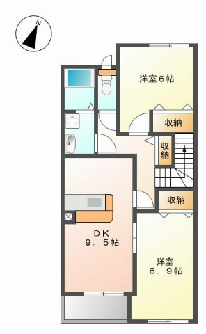 ベルクラージュ 202号室 間取り