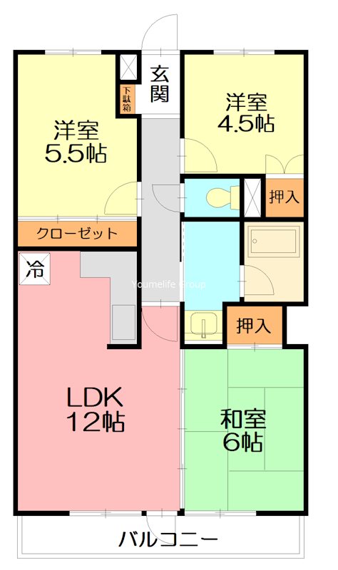 グリーンヒル 105号室 間取り