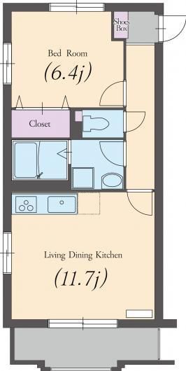 オリーブみずき 305号室 間取り