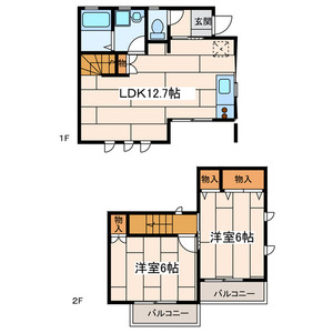 ビーマインⅡ 102号室 間取り