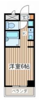 サザンクロス 307号室 間取り