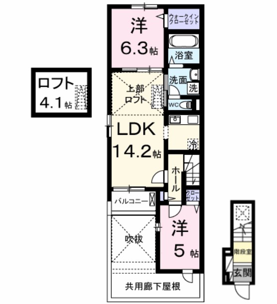 ひだまりガーデンテラスⅠ 201号室 間取り