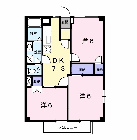 プレジデント 101号室 間取り