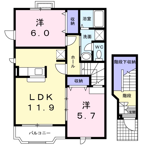 フレッサ 201号室 間取り