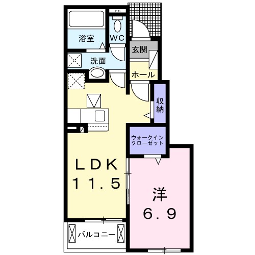 メゾンK・A 103号室 間取り