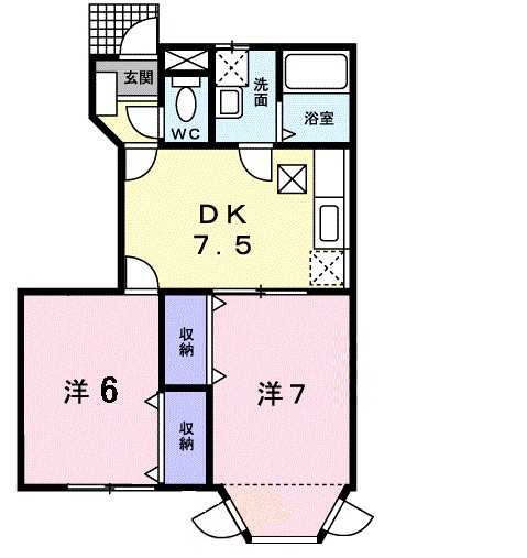 HOUSE悠遊館 102号室 間取り