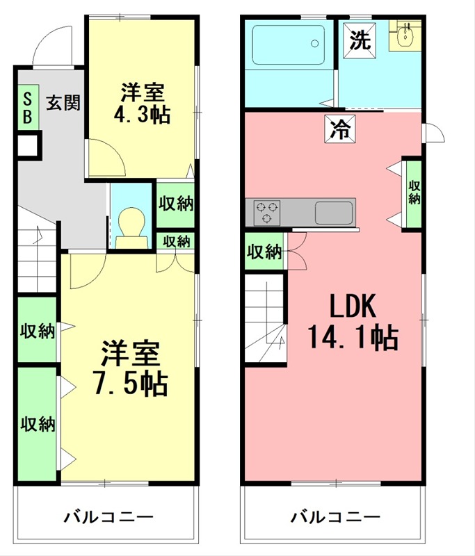 ウッドガーデン 101号室 間取り