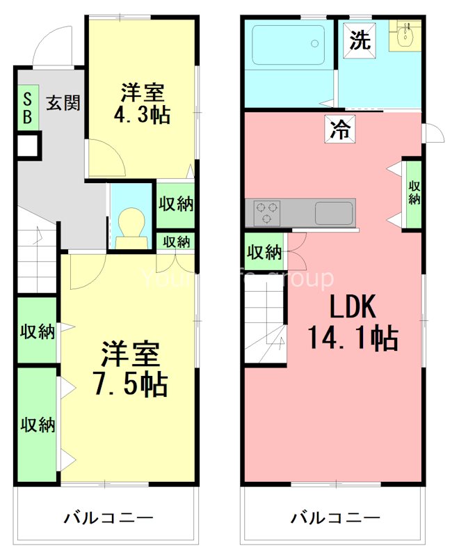 ウッドガーデン 101号室 間取り