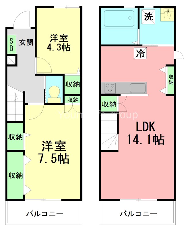 ウッドガーデン 102号室 間取り