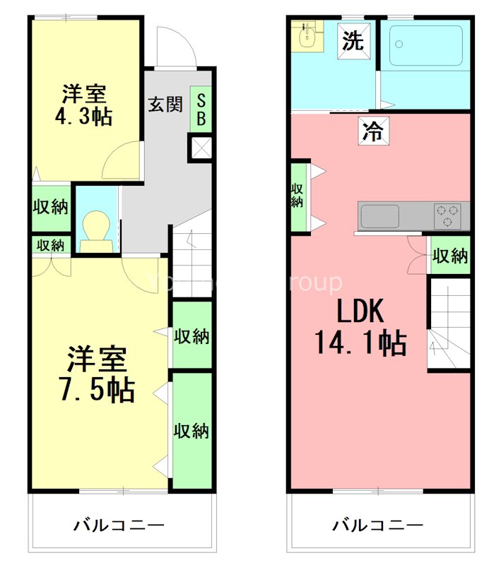 ウッドガーデン 103号室 間取り