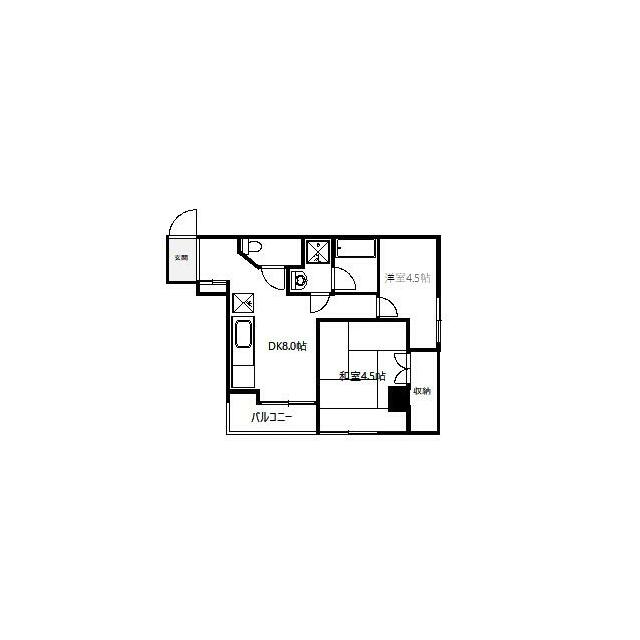 アメニティ東町 502号室 間取り